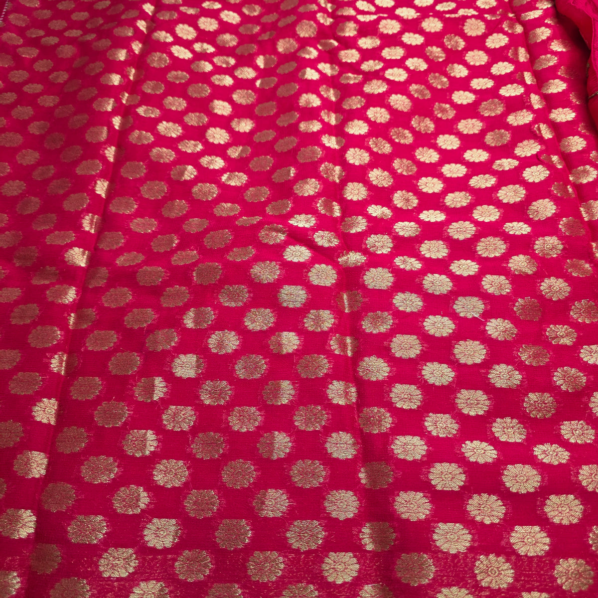 Pure Chinnon Georgette - Rani Pink