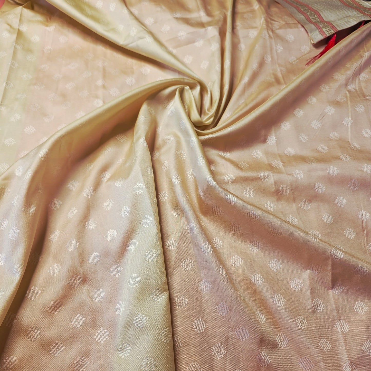 Peach Silk saree