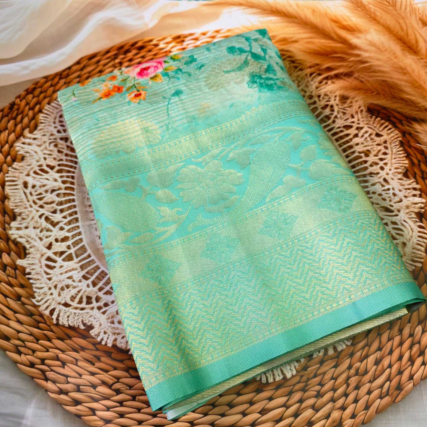 Kanjivaram Digital print saree