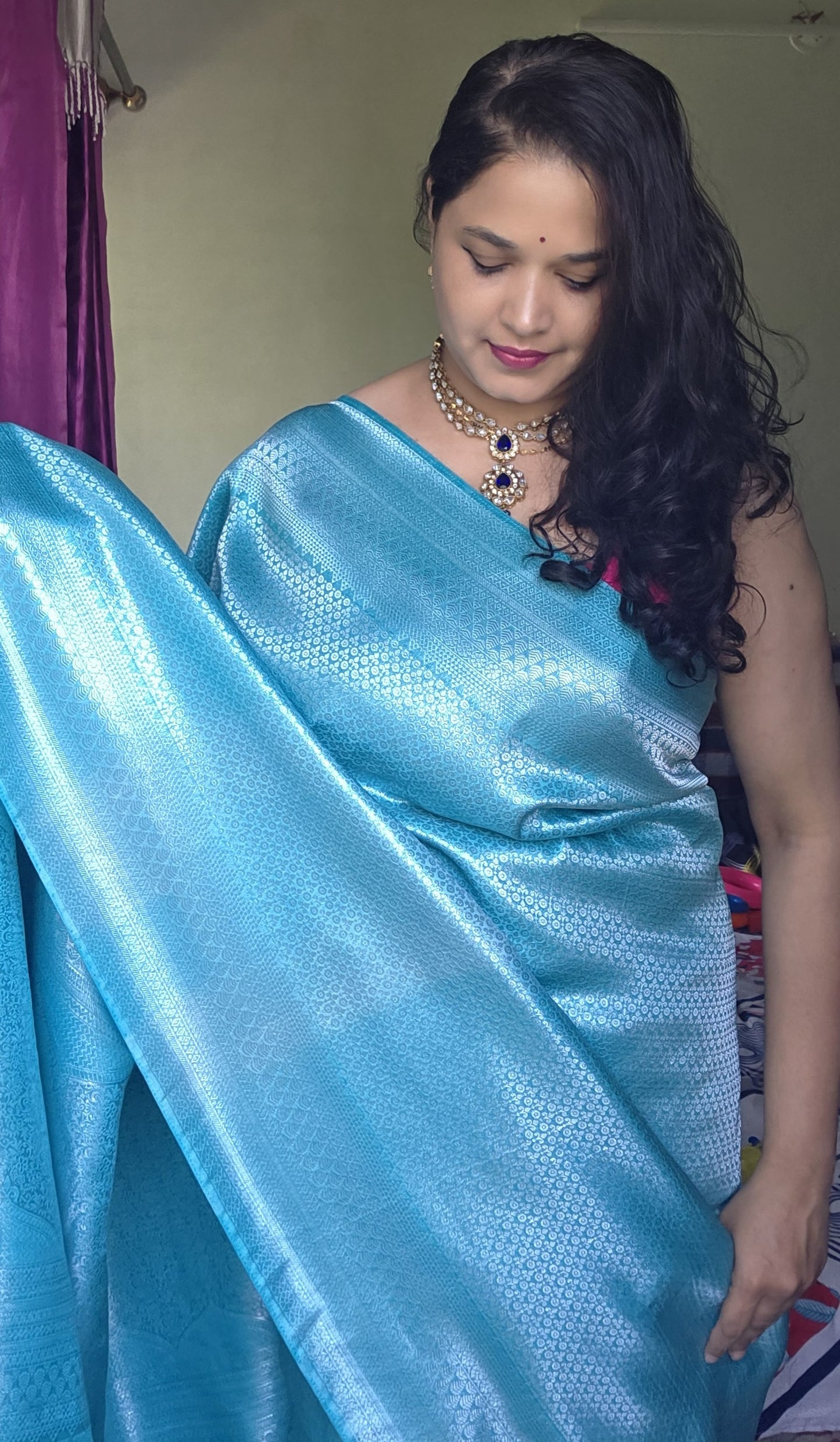 Soft Banarasi brocade saree