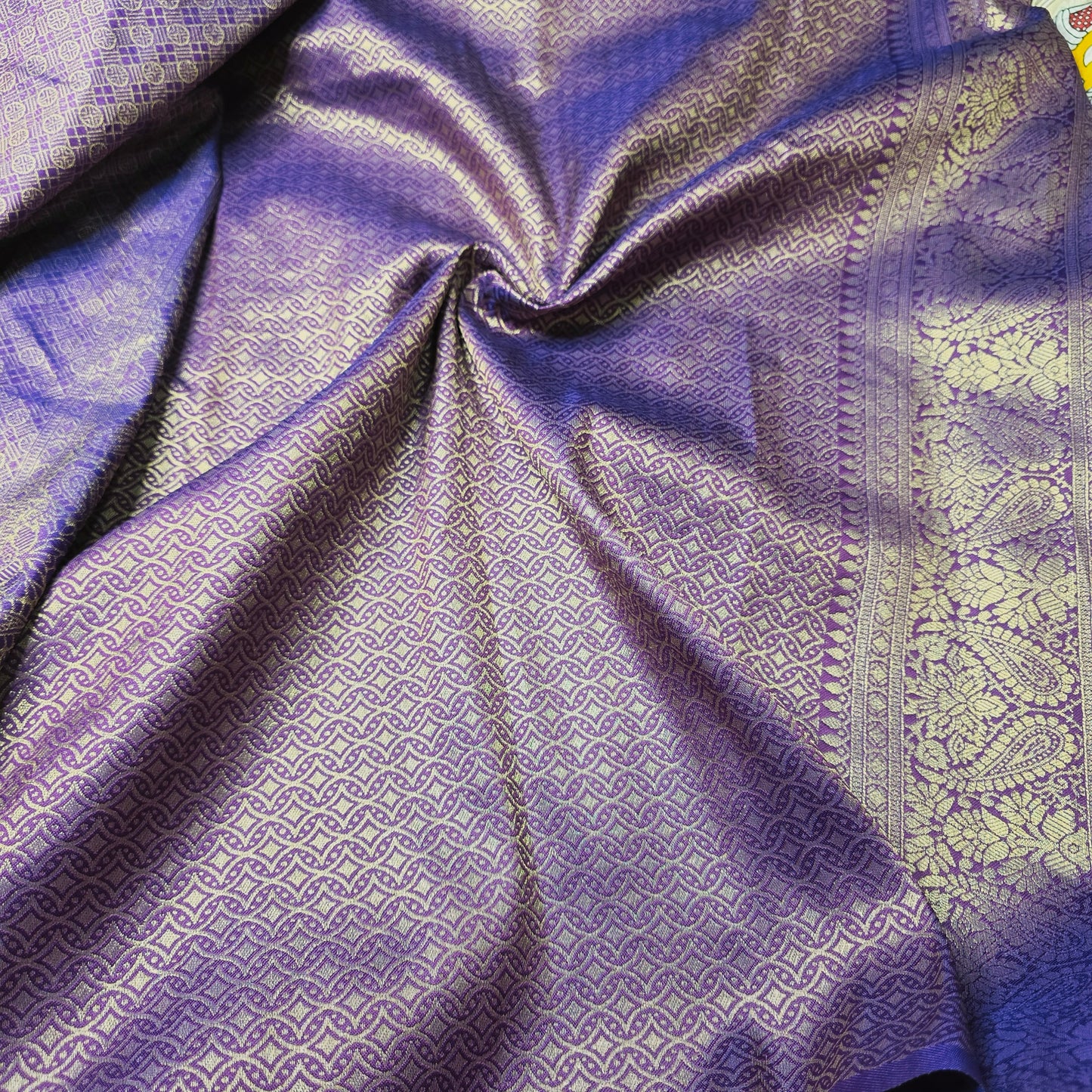 Radiant Stripe Banarasi Silk Saree