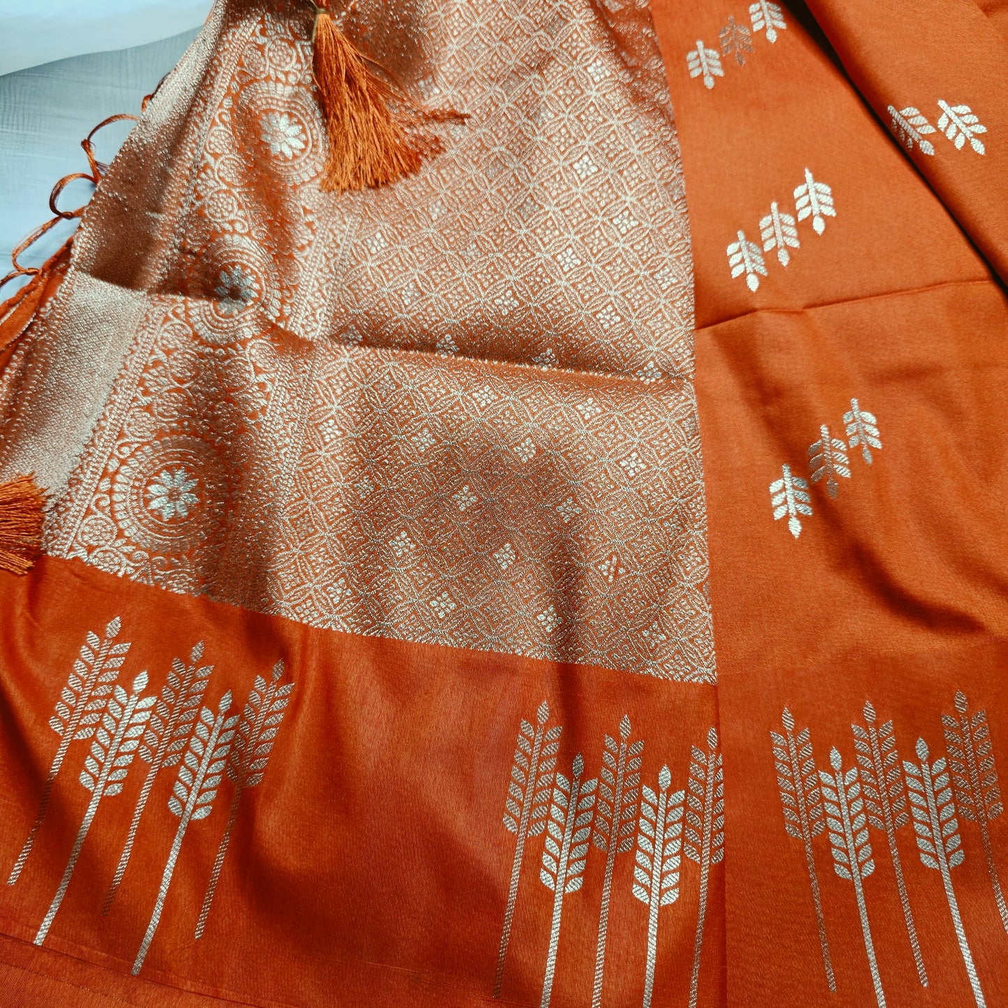Orange Crepe Silk