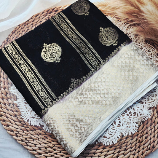 Black crepe silk