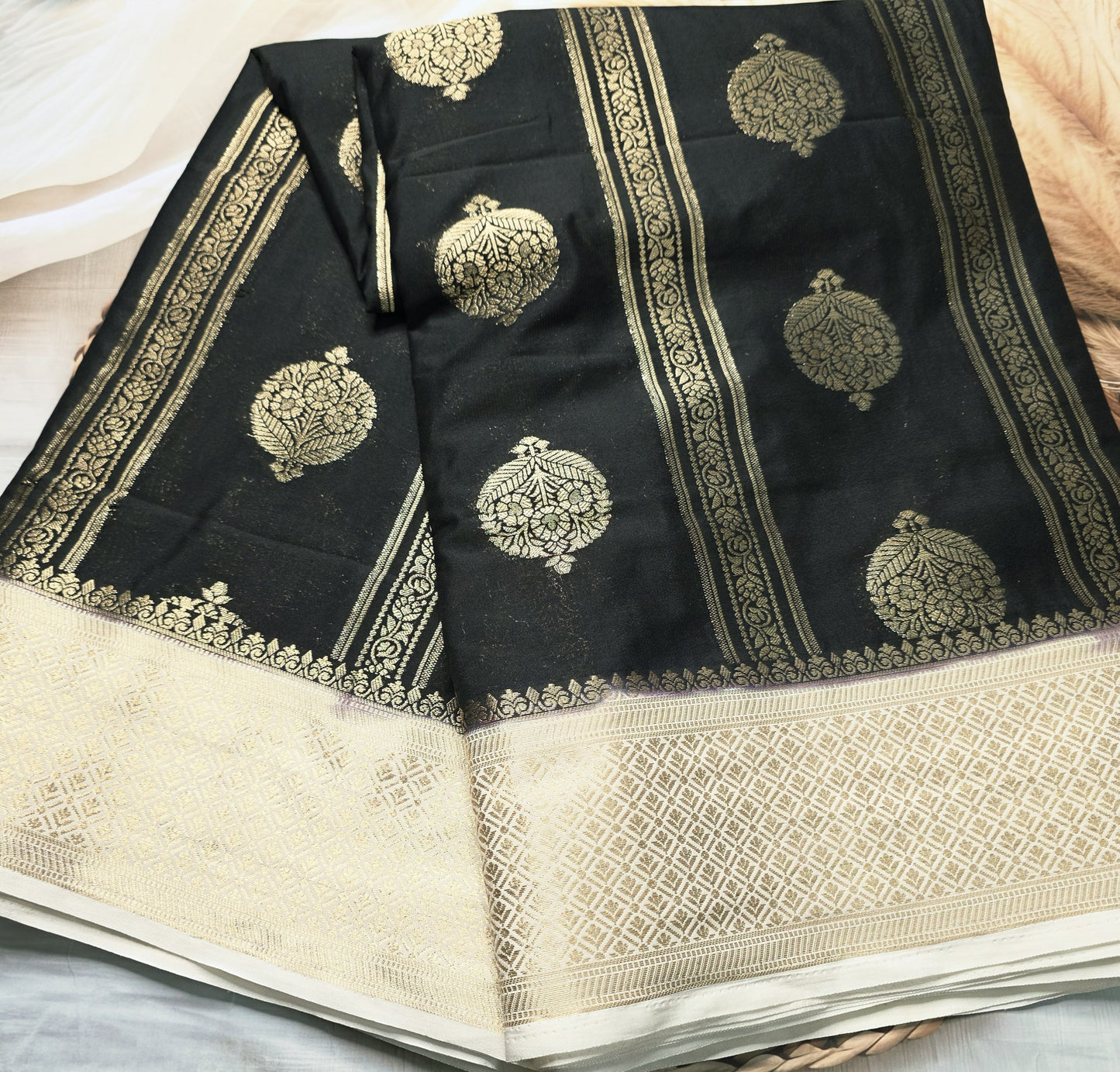 Black crepe silk