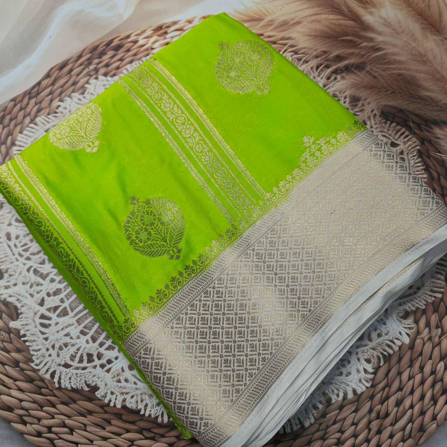 Crepe silk saree