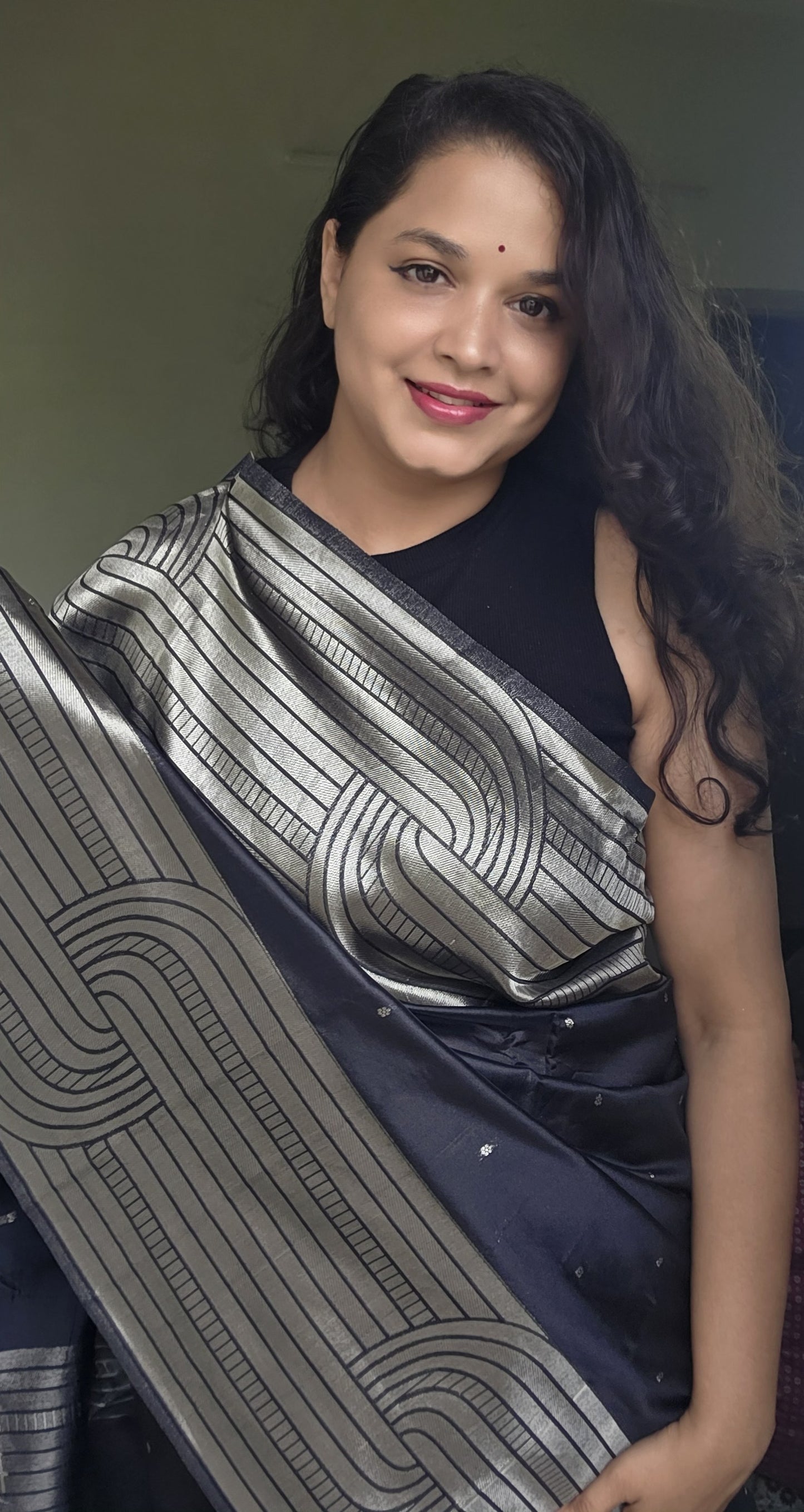 Black Beauty Soft Silk Saree