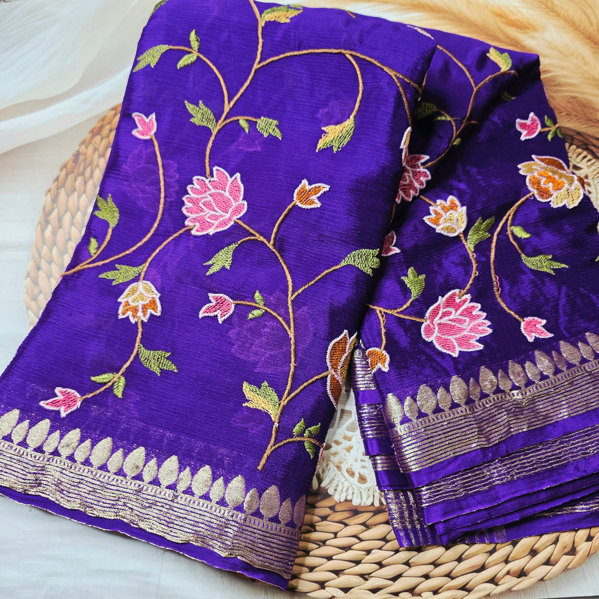 Pure Chinnon Georgette - Navy Blue