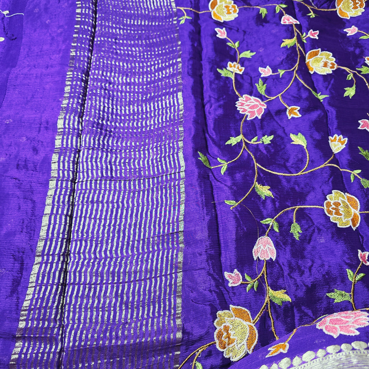 Pure Chinnon Georgette - Navy Blue