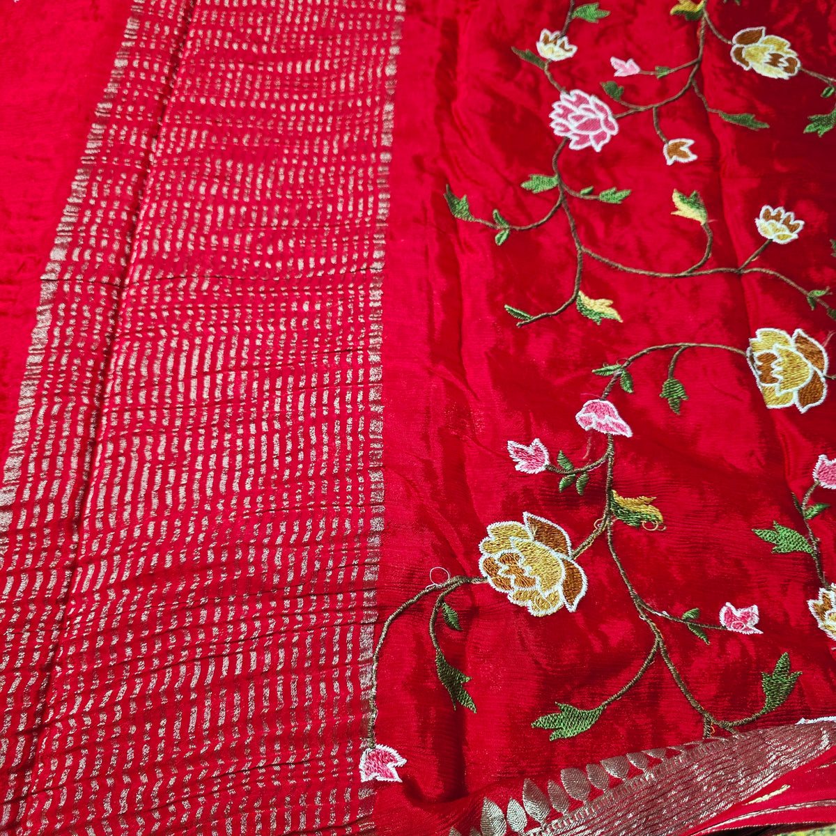 Pure Chinnon Georgette - Red
