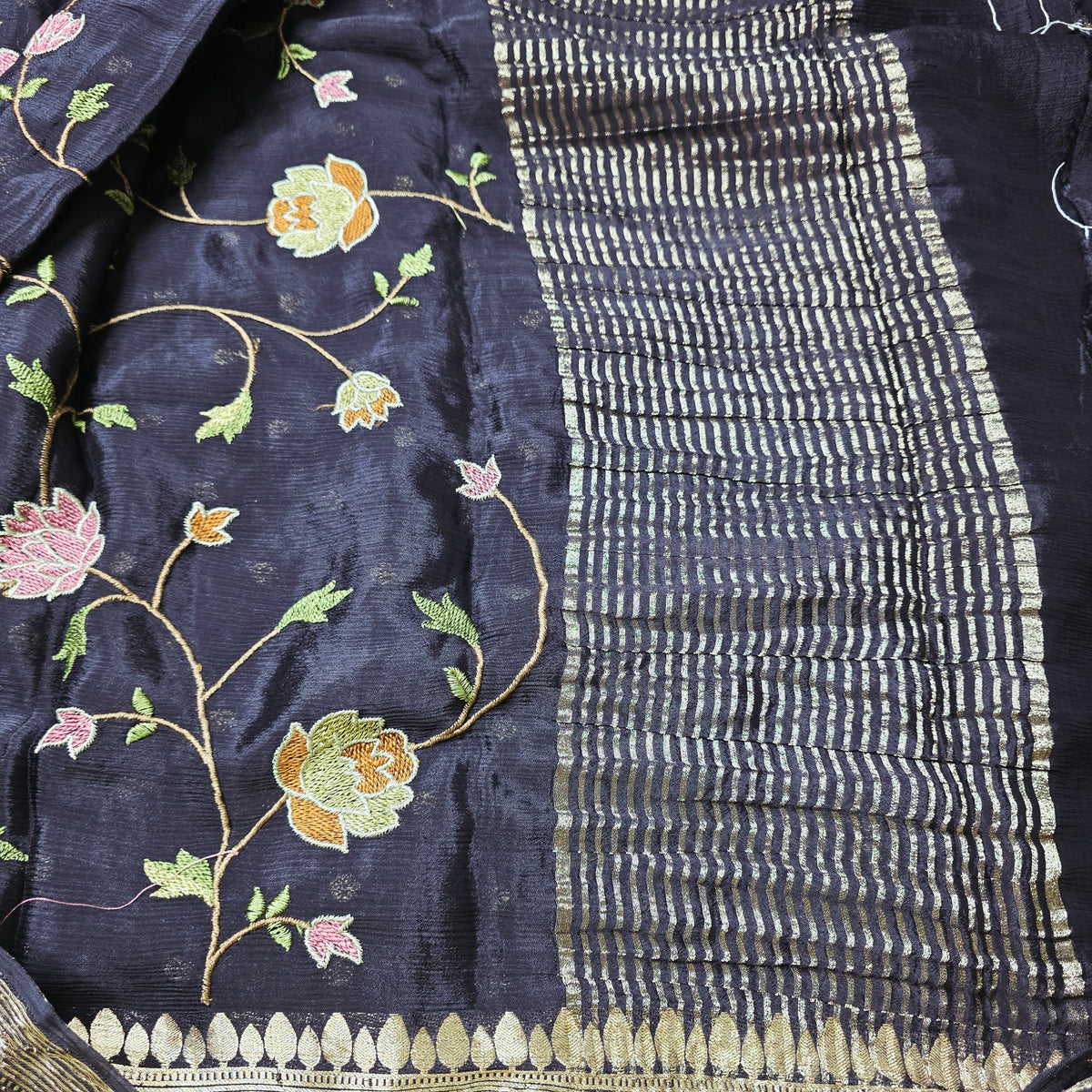 Pure Chinnon Georgette - Black