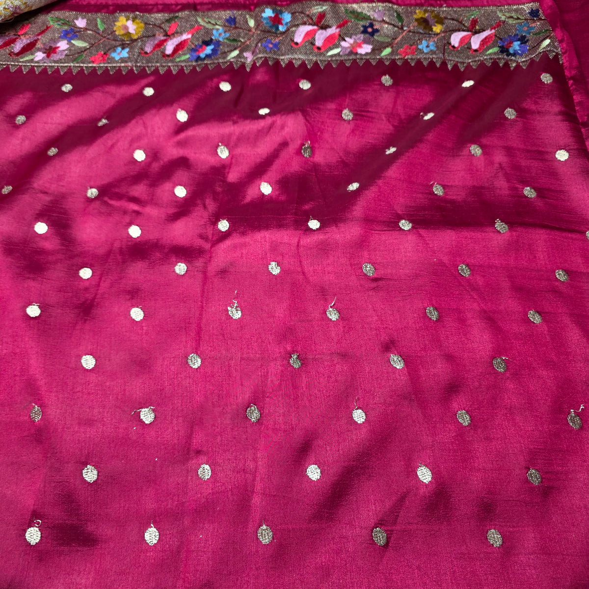 Pure Tussar with German Silver Weaving