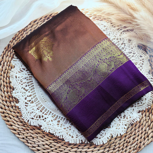 Gold Zari Bantex Border Silk Saree