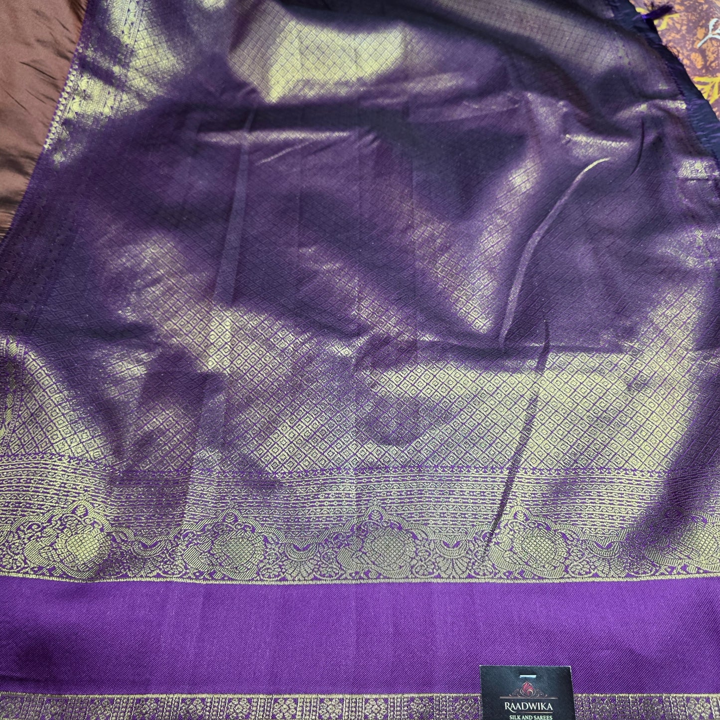 Gold Zari Bantex Border Silk Saree