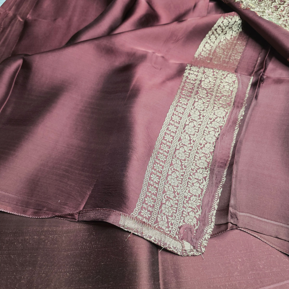 Pure Mashru Satin Silk - Rich Chocolate Brown