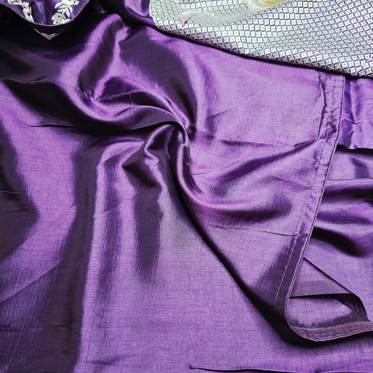 Pure Raw Silk Saree - Voilet