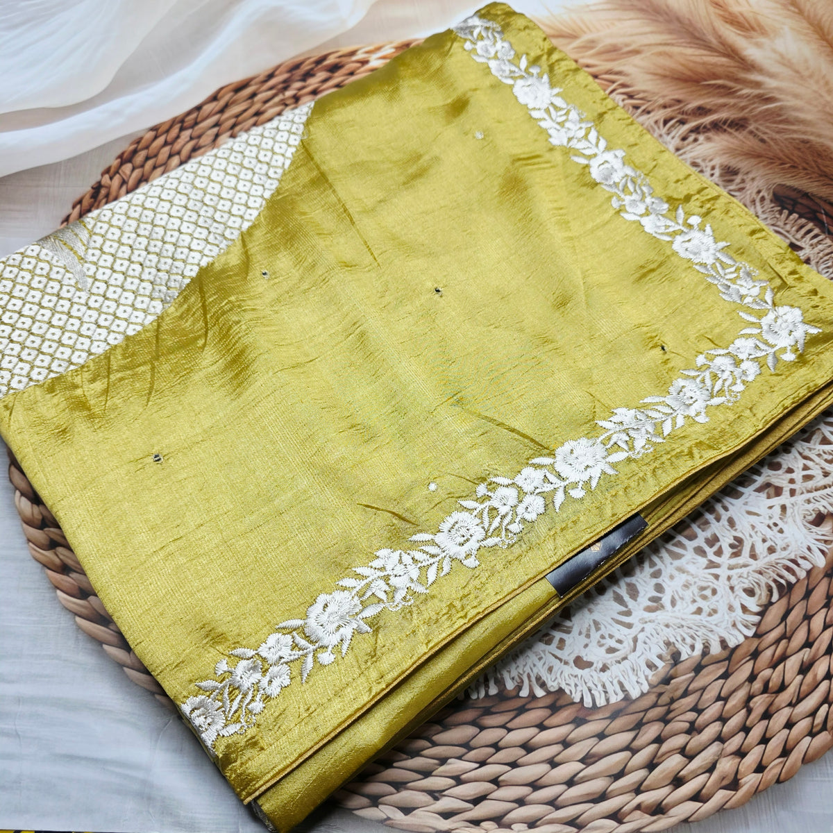Pure Raw Silk Saree - Amber