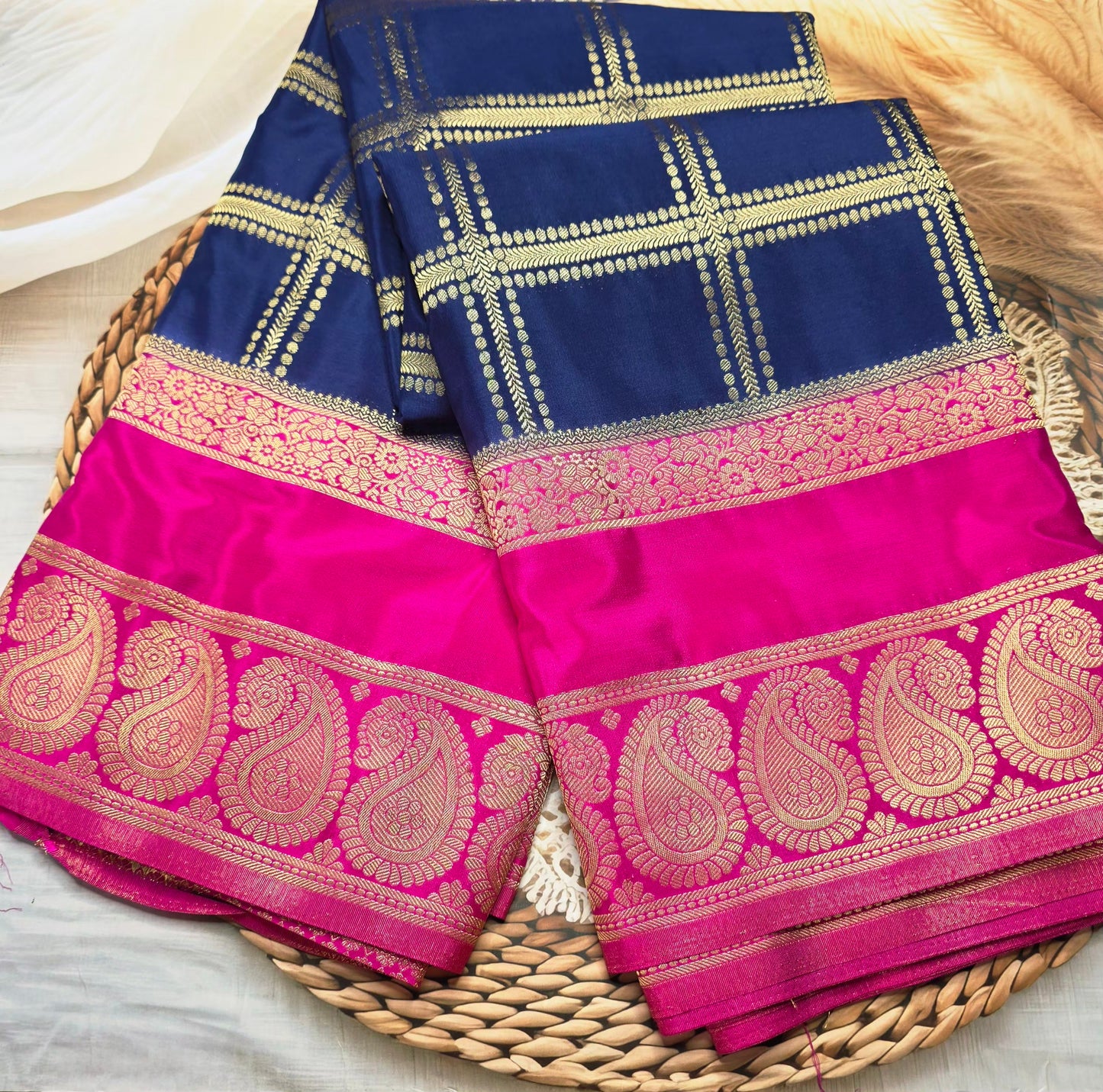 Mysore Crepe silk saree - Semi