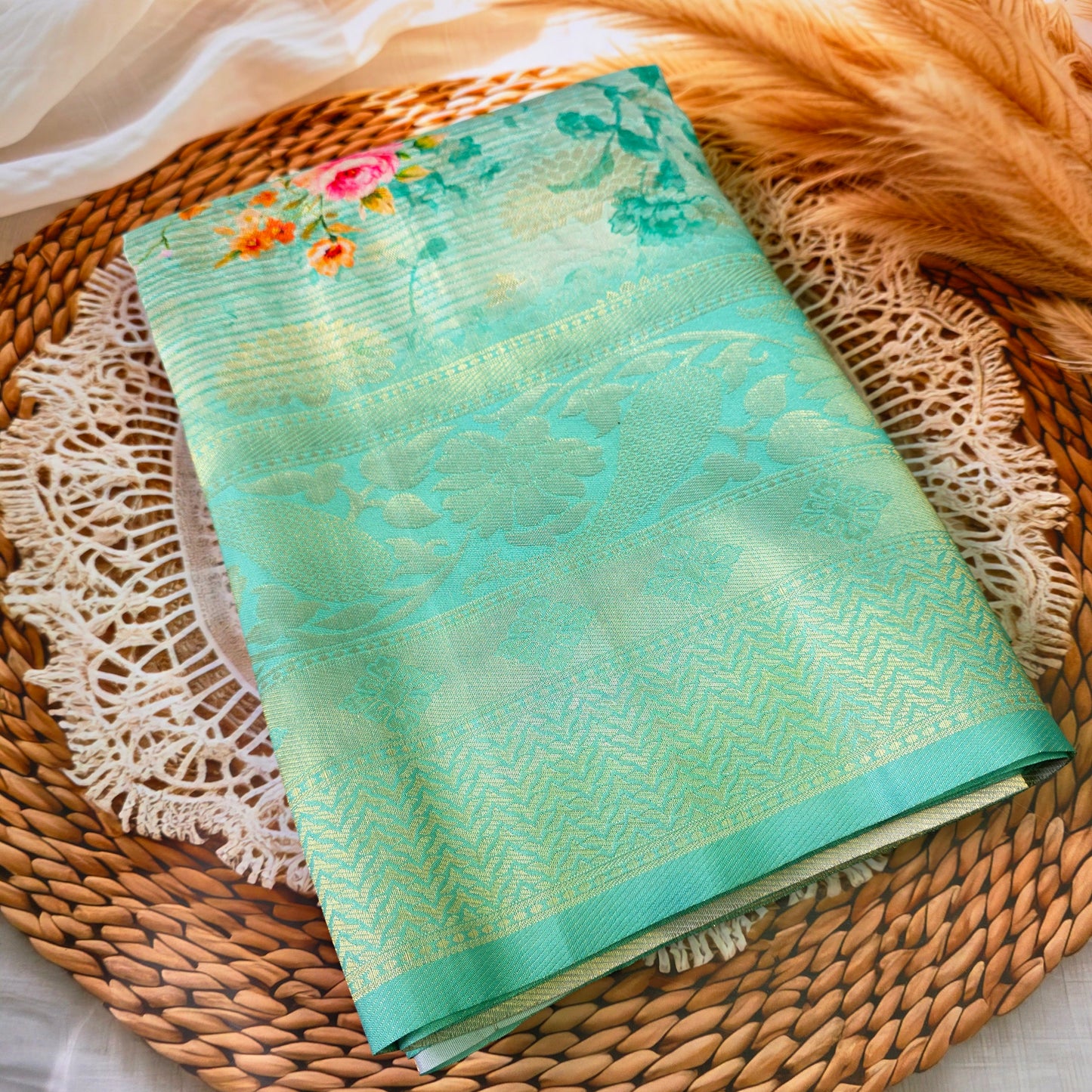 Kanjivaram Digital print saree