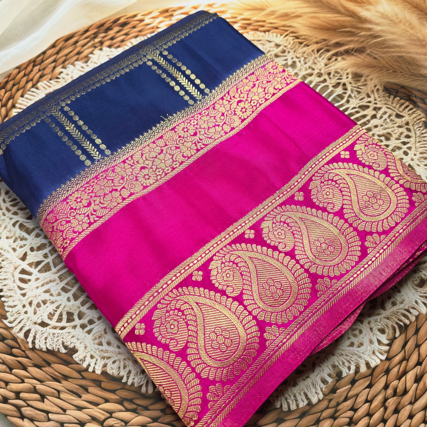 Mysore Crepe silk saree - Semi
