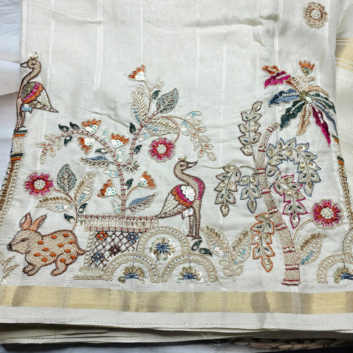 Pure Raw Silk - Work Boarder