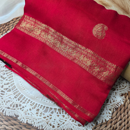 Pure Dola Crepe Silk - Rich Red