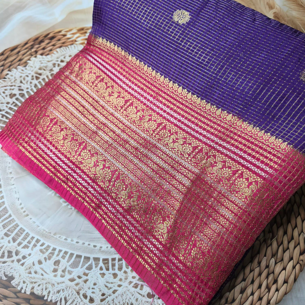 Premium Dola Crepe - Checks pattern