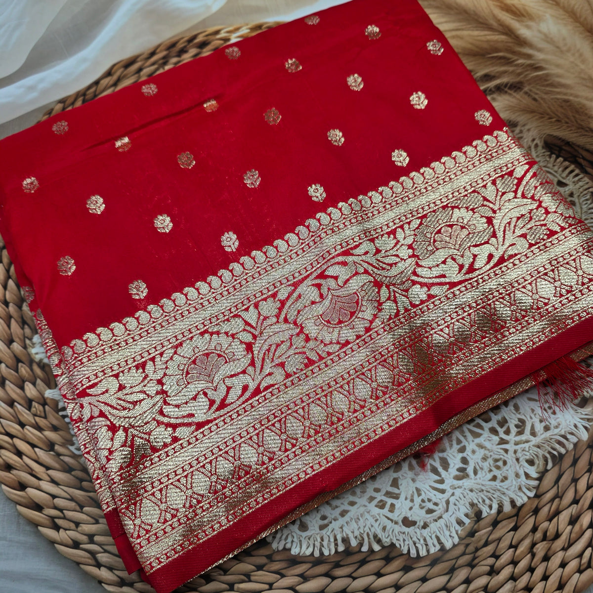 Banarasi Silk Saree - Red