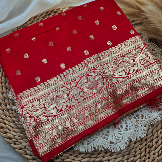 Banarasi Silk Saree - Red