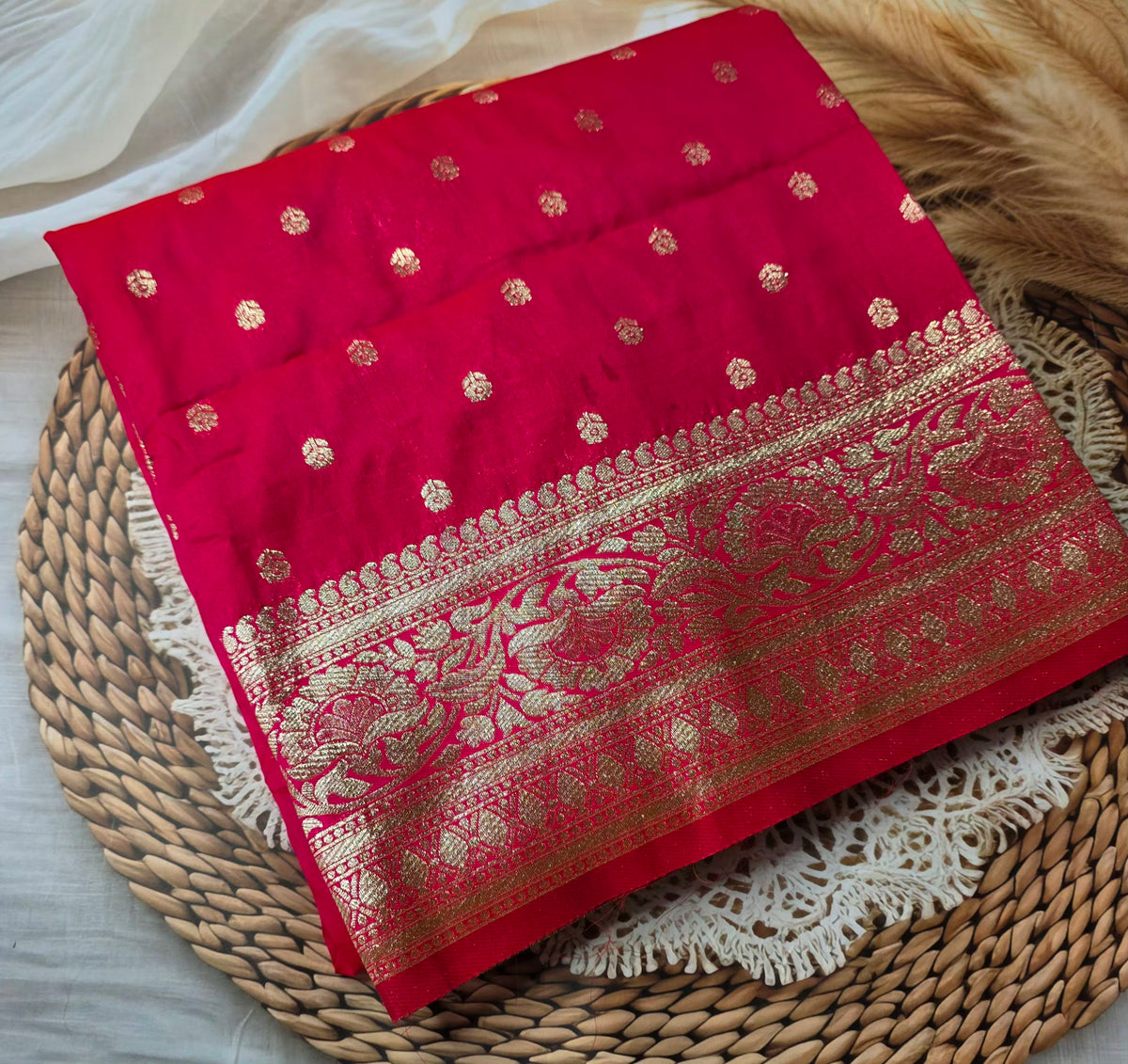 Banarasi Silk Saree - Pink