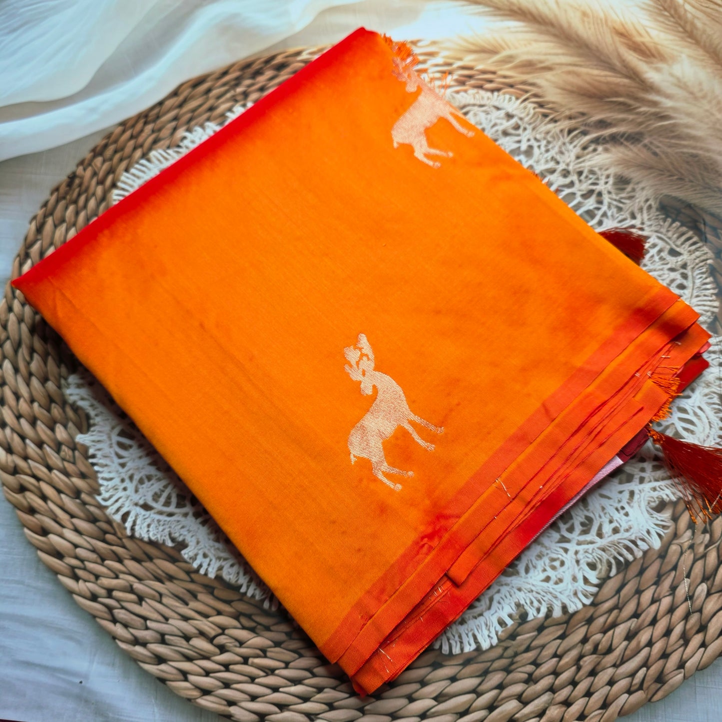 Premium silk saree - Poster pallu