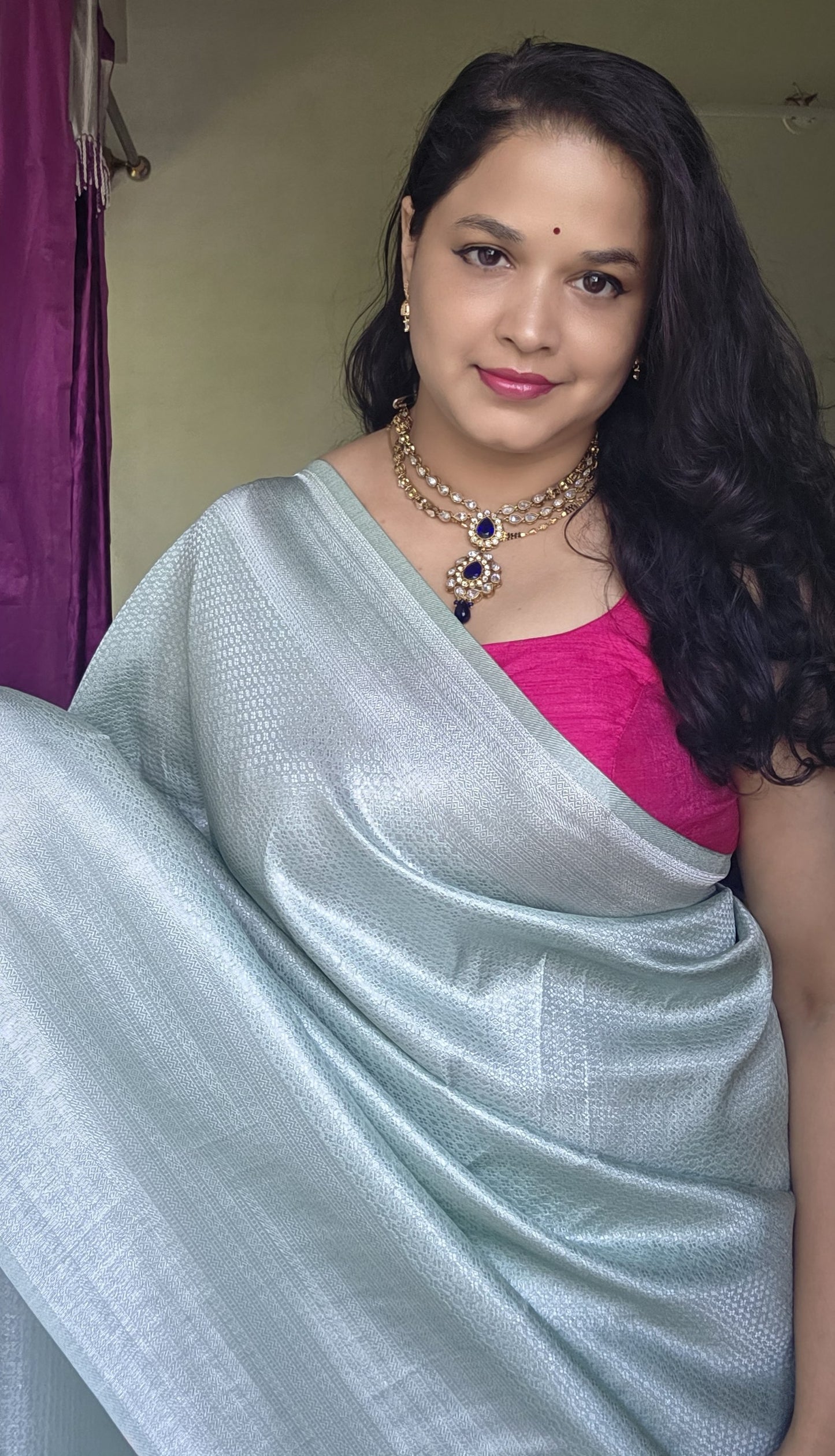 Soft Banarasi brocade saree