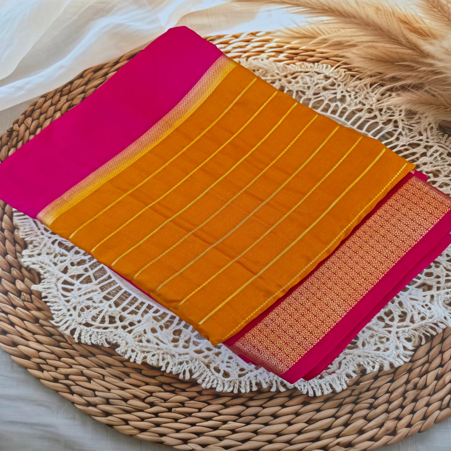 Mysore Crepe silk saree - Semi