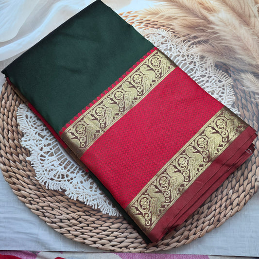 Semi Kanchi Silk Saree - Vintage