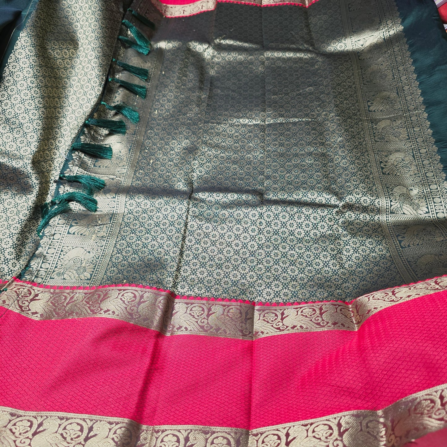 Semi Kanchi Silk Saree - Vintage