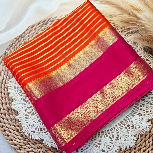 Mysore Crepe silk saree - Semi