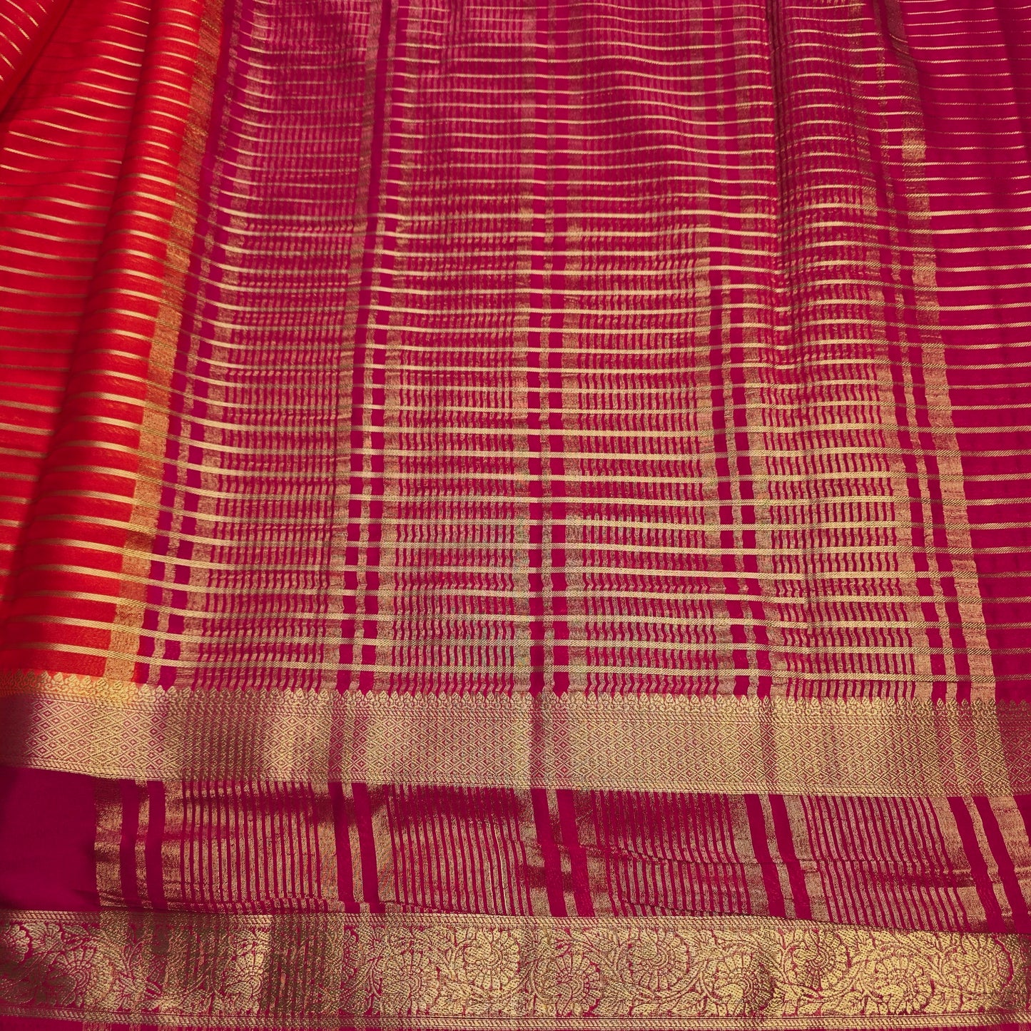 Mysore Crepe silk saree - Semi