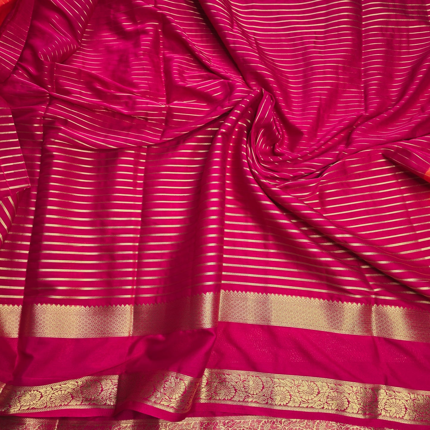 Mysore Crepe silk saree - Semi